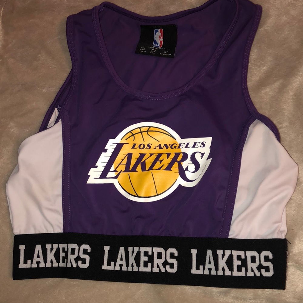 Lakers NBA large cropped top
